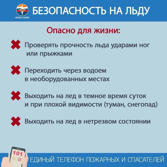 Памятки по безопасности на льду.